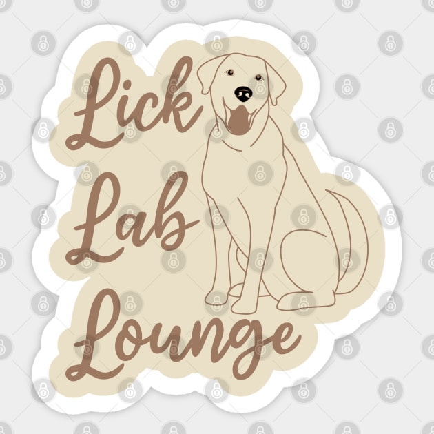 Labrador Retriever dog - Lick, lab, lounge Sticker by LittleAna